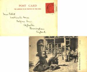 Gibraltar 1d KEVII 1904 Gibraltar, 26 PPC (Snake Charmers, Tangier) to Edgbas...