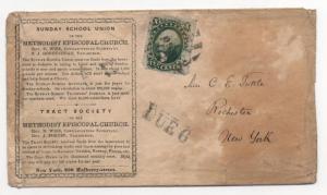 ADV COVER Sc #35 Due 6 Methodist Episcopal Church Mulberry St NY April 30, 1860