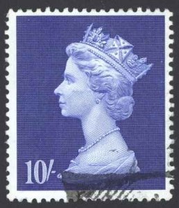 Great Britain Sc# MH20 Used (a) 1967-1969 10sh ultramarine Machin