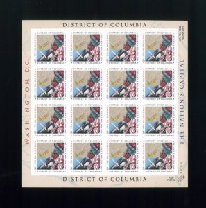 United States 37¢ District of Columbia Postage Stamps #3813 MNH Full Sheet