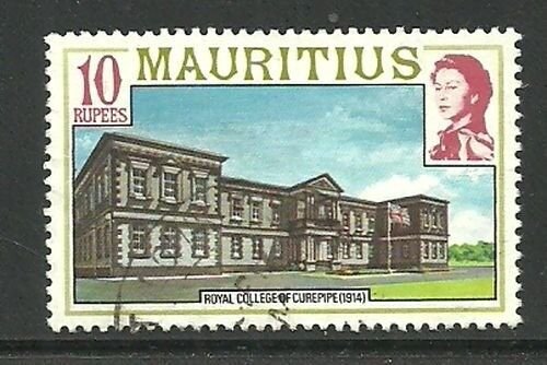 Album Treasures Mauritius Scott # 461 10r Elizabeth Royal College VF Used Cds-