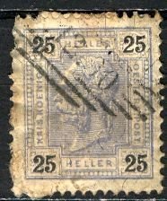 Austria; 1899: Sc. # 77: w/o Varnish Bars Used Single Stamp