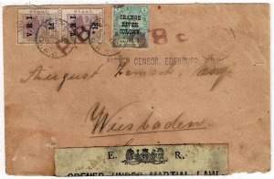 Orange Free State 1902 Edenburg cancel on cover to Germany, SG 113d, no stop R