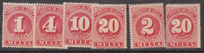 CHILE ^^^^^^BOB sc# J42/J47  hinged POSRAGE DUES  $$@ lar 3148chile