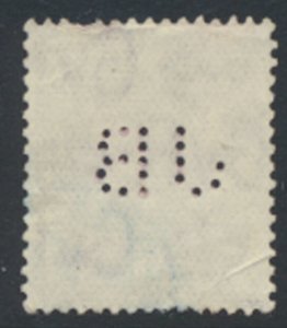 GB   SG 426a   SC#  195  Perfin  Used  see detail & scans