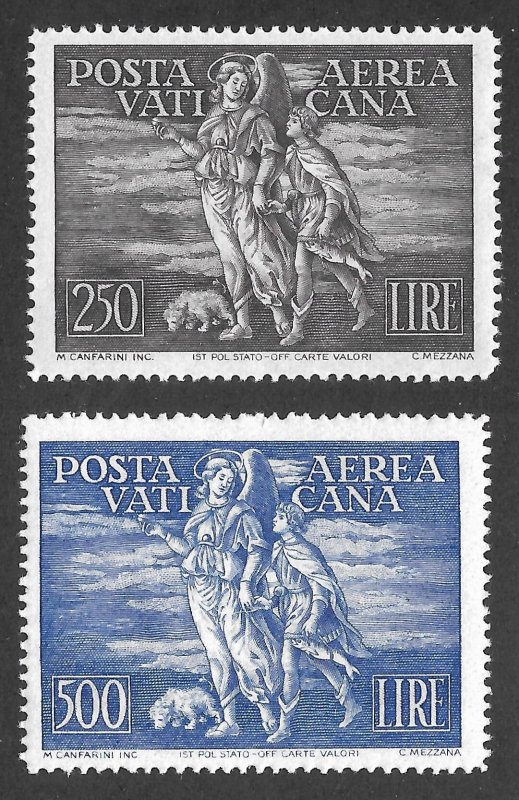 Doyle's_Stamps: XF-S MNH 1948 Vatican City Airmails, Scott #C16** & #C17**