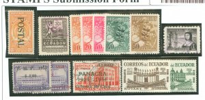 Ecuador #587-593/C261/C258/ Used Single