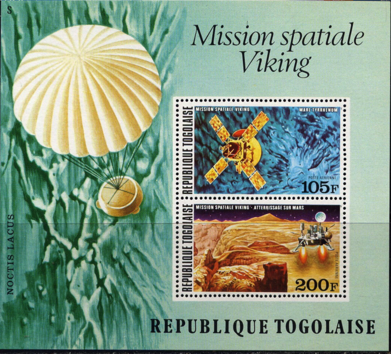 Togo #C290a YTBF96 MNH S/S CV$5 Viking Mission to Mars/Satellite/Parachute