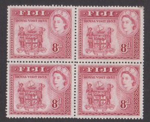 FIJI - 1953 QEII ROYAL VISIT SG#279 - BLOCK OF 4 - MINT NH