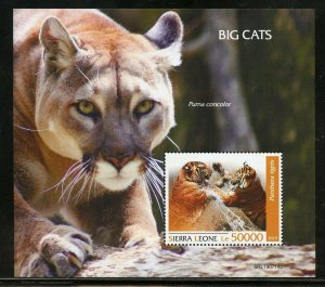 SIERRA LEONE 2019 BIG CATS SOUVENIR SHEET  MINT NEVER HINGED