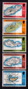 ALDERNEY GB Sc# 37 - 41 MNH FVF Set5 Maps