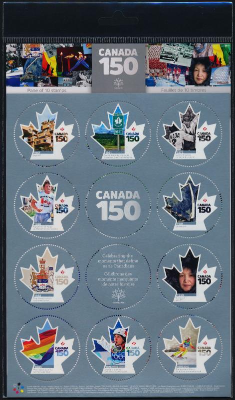 Canada 2999 in pack MNH Canada 150, Sports, Crest, Flag, Space