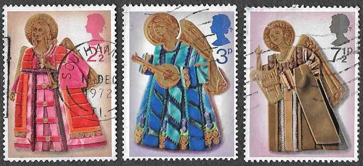 GB SC 680-682 - Christmas Angels - Used - 1972