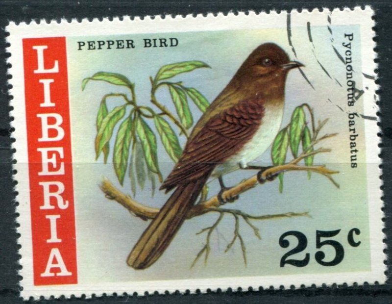 Liberia Sc#781 Used, 25c multi, Birds of Liberia 1977 (1977)