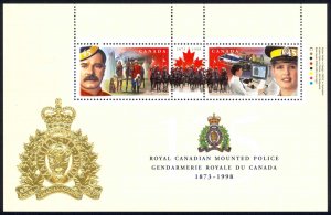 Canada Sc# 1737b MNH Souvenir Sheet 1988 45c RCMP-125th Anniversary