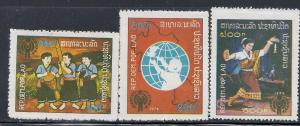 Laos #312,314,316  (MNH)  CV $4.50