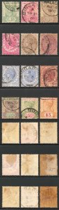 Straits Settlements SG95/105 Set of 11 Fine used Cat 375 pounds