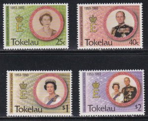 Tokelau # 186-189, Queen Elizabeth's Coronation 40th Anniversary, NH, 1/2 Cat.