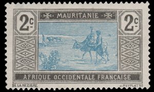 MAURITANIA 1913 SCOTT # 19.  UNUSED