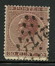 Belgium # 20, Used. CV $ 11.00