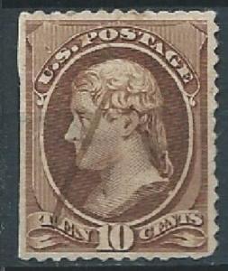 USA 1879 A. P. S. P. Jefferson 10c USED SC 187 YV  MI 41 W SG 189