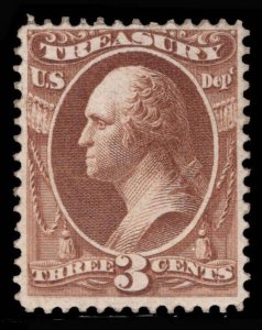 US STAMPS #O74 3c OFFICIAL MINT OG H $110 LOT #84248-3*