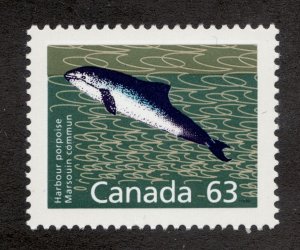 Canada 1990 - #1176a MNH - Perf 13.1 Mammal Definitive Harbour Porpoise cv$9 
