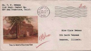 United States A.P.O.'s Soldier's Free Mail 1944 U.S. Army A.P.O. [957] Schofi...