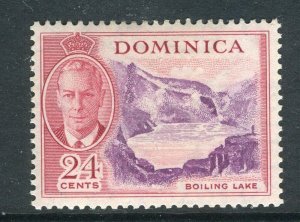 DOMINICA; 1951 early GVI Pictorial issue Mint hinged shade of 24c. value