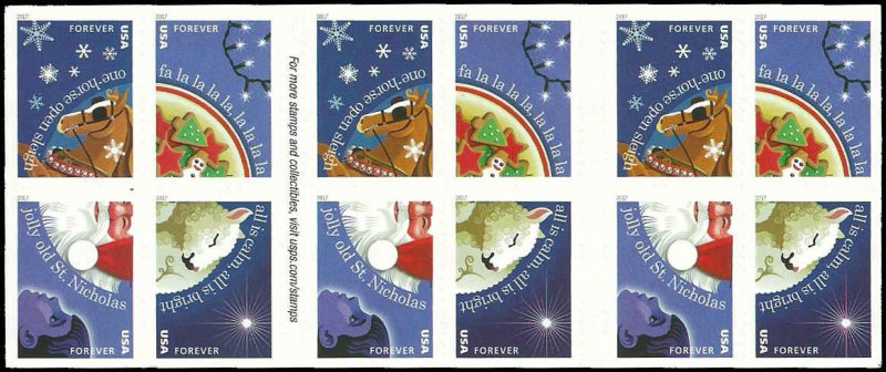 PCBstamps   US #5247/5250b Bk Pane $9.80(5x4x{49c})Christmas Carols, MNH, (6)