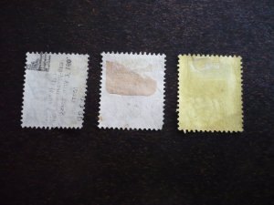 Stamps - Gold Coast - Scott# 56,57,60 - Used Part Set of 3 Stamps