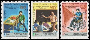 Laos Scott 343-345 (1981) Mint NH NGAI VF Complete Set, CV $7.60 C