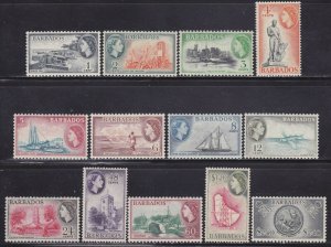 Barbados Scott # 235-247 VF lightly hinged set scv $ 66 ! see pic !