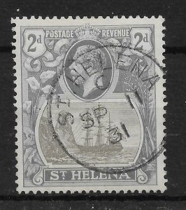 ST.HELENA SG100c 1923 2d GREY & SLATE CLEFT ROCK VAR USED