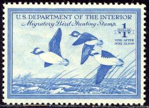 U.S. #RW15 CHOICE Mint XF/SUP NH - 1948 $1 Buffleheads