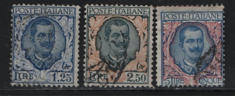 ITALY  89-91 USED VICTOR EMMANUEL HIGH VALUES 1926