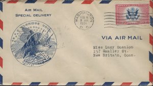 US Scott #CE2 FDC VF, 1936 Special Delivery Stamp