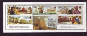 Guernsey Sc 519a 1993 Castle Cornet Siege stamp sheet mint NH