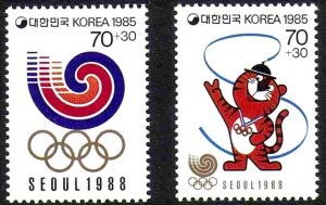 South Korea 1985 MNH Stamps Scott B19-20 Sport Olympic Games