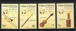 Antigua and Barbuda 1985 300th Birth Anniversary of JS Bach SG 960-63 MNH