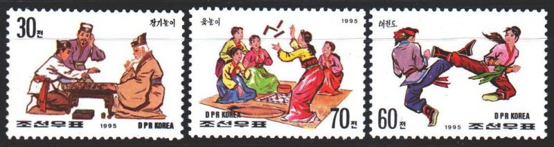 North Korea. 1995. 3733-35. Traditional sports of Korea. MNH.