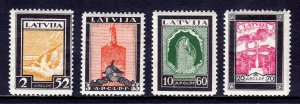 LATVIA — SCOTT CB14-CB17 — 1933 SURTAX FOR WOUNDED AVIATORS SET — MH — SCV $56