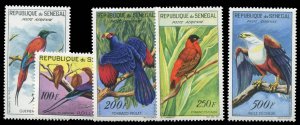 French Colonies, Senegal #C26-30 Cat$49.25, 1960-63 Birds, complete set, neve...