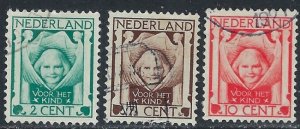 Netherlands B6-8 Used 1934 set (ak5510)