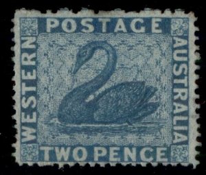 WESTERN AUSTRALIA #21, 2p blue, og, LH, VF, Scott $140.00