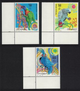 Somalia Parrots Birds Corners 1999 MNH MI#746-748