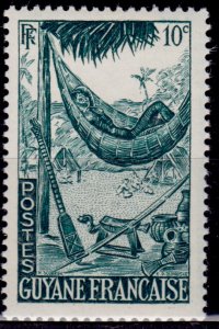 French Guiana, 1947, Native in Hammock 5c, sc#192, MLH