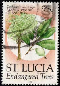 Saint Lucia Scott 959 Used 1990 Tree stamp