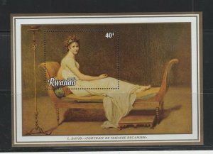 Rwanda #1107 (1982 PhilaFrance David paintings sheet) CV $3.00