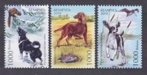 2010 Belarus 837-839 Dogs 3,00 €